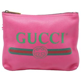 Bolso de mano con cremallera Gucci Medium Portfolio en piel rosa