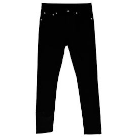 Alexander Mcqueen Slim-Fit Jeans aus schwarzer Baumwolle mit besticktem Logo