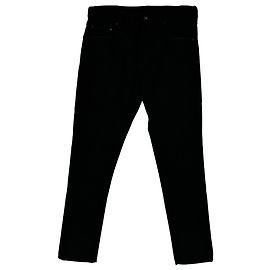Off White  Off-White Diag-Striped Skinny Jeans in Black Cotton