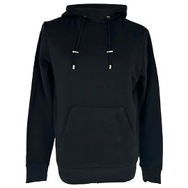 Felpa con cappuccio Balmain con logo ricamato in cotone nero