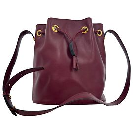 Sac seau Cartier Must De Cartier en cuir bordeaux