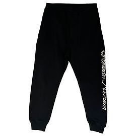  Alexander Mcqueen Logo-Print Sweatpants in Black Cotton 