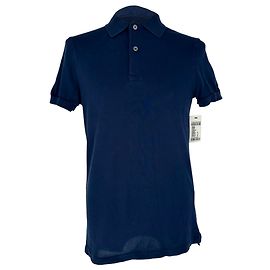 Polo de manga curta Tom Ford em algodão azul marinho