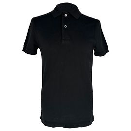 Polo a maniche corte Tom Ford in cotone nero