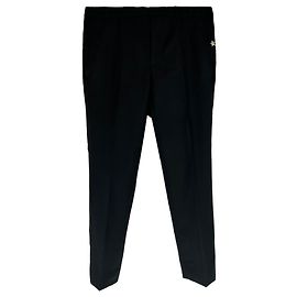 Givenchy Star Straight-Leg Trousers in Black Wool