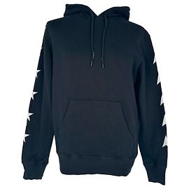 Hoodie Golden Goose Alighiero Star Collection em algodão preto