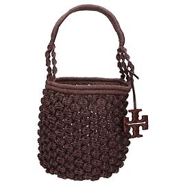 Tory Burch Ella Hand-Crocheted Popcorn Bucket Bag