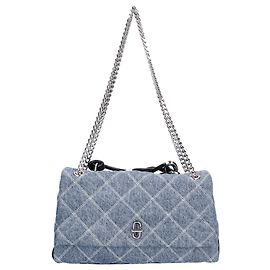 Sac double en denim matelassé par Marc Jacobs