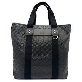 Sac Tote Gucci Guccissima Sherry en cuir noir