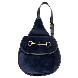 Borsa a tracolla/sling Gucci Horsebit in camoscio