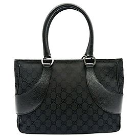 Bolso Tote Gucci de lona GG negra