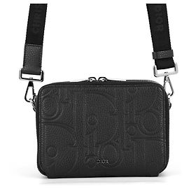 Borsa a tracolla Christian Dior in pelle nera
