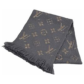 Écharpe Louis Vuitton Logomania Shine en mélange de laine et de soie