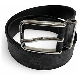 Louis Vuitton 35MM Damier Graphite Leather Belt