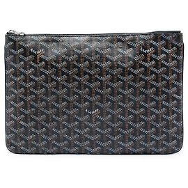 Goyard Black Goyardine Senat MM
