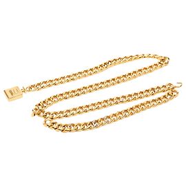 Ceinture chaîne Chanel Gold plaquée or avec flacon de parfum
