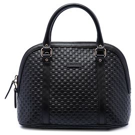 Bolsa Dome Microguccissima Gucci Preta Medium