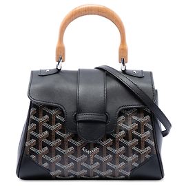 Goyard Black Mini Goyardine Saigon Souple