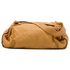 Borsa a tracolla Bottega Veneta in pelle marrone con tasca laterale
