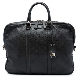 Borsa da lavoro Gucci Brown Guccissima