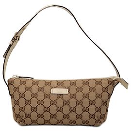 Borsa a tracolla Gucci in tela GG beige