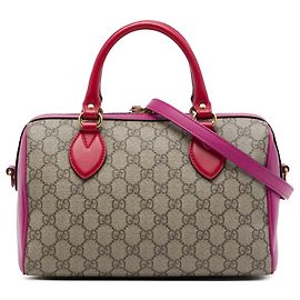 Borsa Satchel Gucci Beige Small GG Supreme