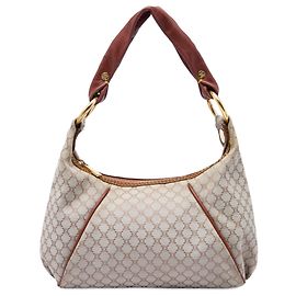 Céline Bolso de hombro Celine Beige Macadam Canvas