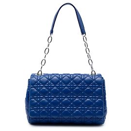 Autre Marque Dior Blue Lambskin Cannage Soft Flap