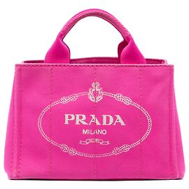 Bolso Tote Prada Small Canvas Canapa Logo Rosa