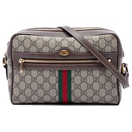 Gucci Beige GG Supreme Ophidia Crossbody-Tasche