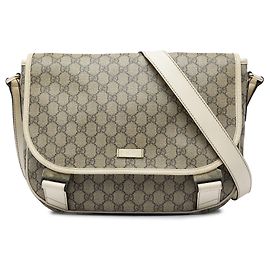 Gucci Beige GG Supreme Crossbody-Tasche