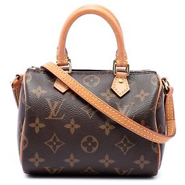 Louis Vuitton Brown Monogram Nano Speedy Bandouliere