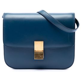 Céline Celine Blue Medium Calfskin Classic Box