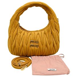 Miu Miu Wonder Matelassé Yellow Handtasche