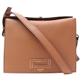 NEUF SAC A MAIN LANCEL PIA CUIR CAMEL BANDOULIERE LEATHER CROSSBODY BAG
