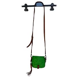 Ralph Lauren Bolsa de Ombro em Camurça Verde