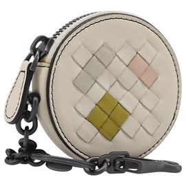 Porte-monnaie BOTTEGA VENETA INTRECCIATO en cuir Ivory Auth 202725A