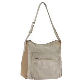 PRADA Schultertasche aus Wildleder Beige Auth bs36960
