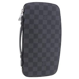 LOUIS VUITTON Damier Grafitte Organizer Atoll Travel Case N48255 LV Auth 202615A