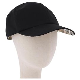 BURBERRY Novachek Cap Canvas XL Black Silver Auth 202726M