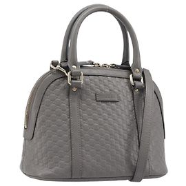 Borsa GUCCI Micro GuccissimaGG in pelle Outlet 2way Grigio 449654 Auth 202614V