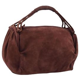 Bolso BOTTEGA VENETA Gamuza Bordeaux Tono Dorado Auth 201251