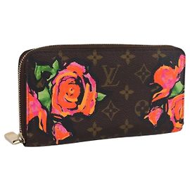 LOUIS VUITTON Monogram Rose Zippy Wallet Long Wallet M93579 LV Auth 200391