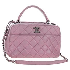 Bolso CHANEL Trendy CC Matelasse con cadena de piel de cordero 2way Rosa CC Auth 202938SAM