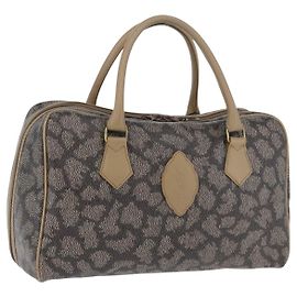 Autre Marque Borsa a mano SAINT LAURENT PVC Pelle Nero Beige Auth 201308