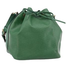 Borsa a tracolla LOUIS VUITTON Epi Petit Noe Verde M44104 LV Auth 201395V