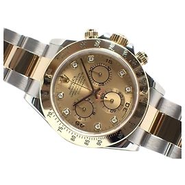 ROLEX Daytona SS &18KYG 8P diamond Ref.116523G Y series '03 Mens