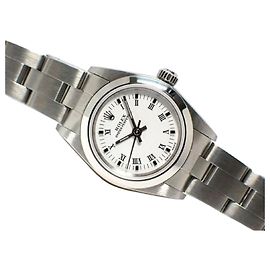 ROLEX Oyster PERPETUAL white Print Roman 76080 K series '02 Mens