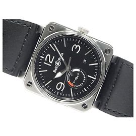 BELL & ROSS BR03-97 Reserve de Marche BR0397-BL-SI/SCA Producto original Hombre