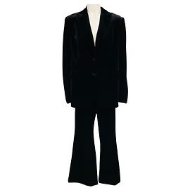 Completo Giacca e Pantaloni in Velluto Nero Akris